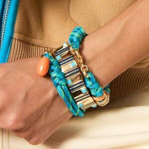 Roxanne Assoulin The Super Size Happy Cord Bracelet Blue